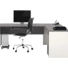 Bestar Connexion 71" L-Shaped Desk, Slate/Sandstone (93880-59)