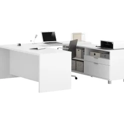 Bestar Pro-Linea 71" U-Desk, White (120861-17)