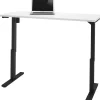 Bestar Universel 60"W Electric Height Adjustable Desk, White (65867-17)