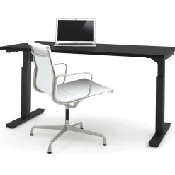 Bestar Universel 60"W Electric Height Adjustable Desk, Black (65867-18)