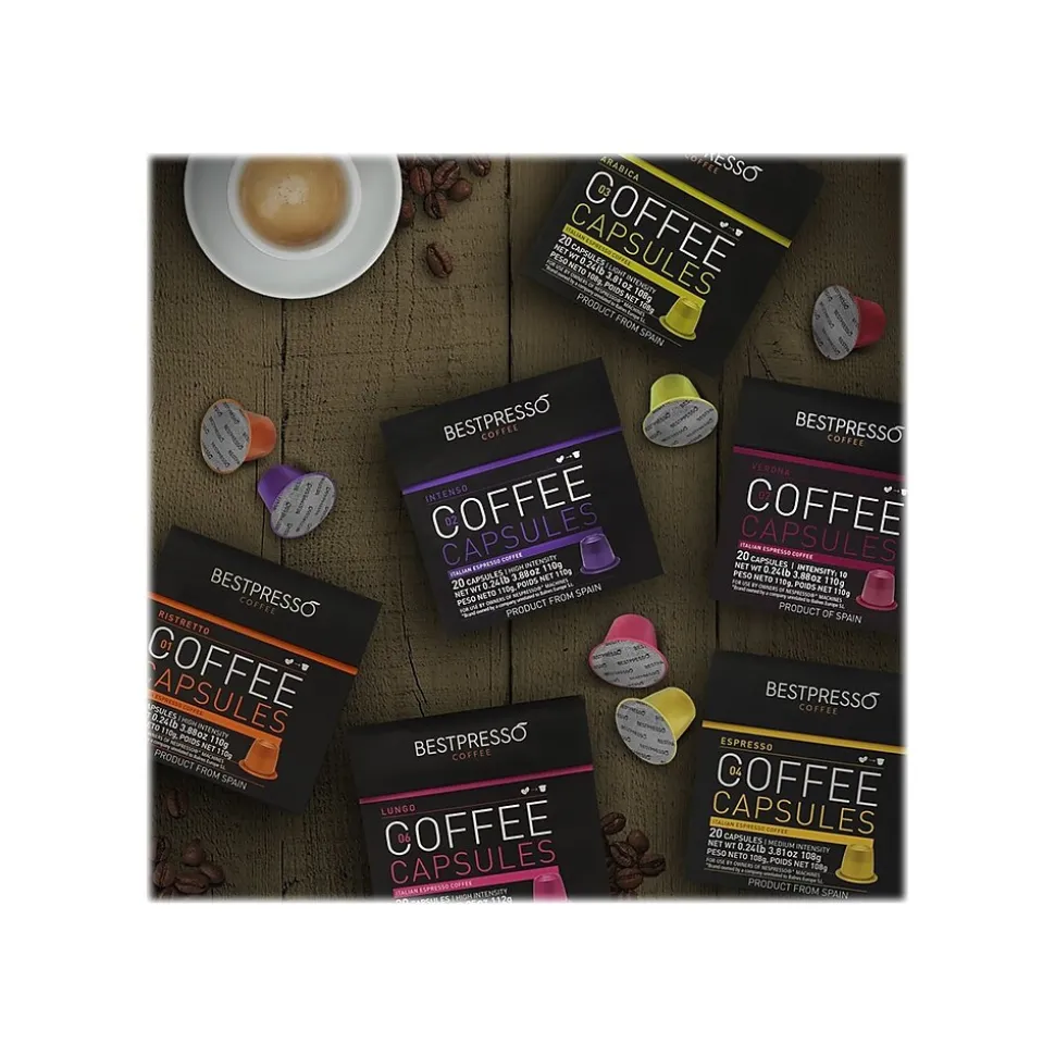 Bestpresso Variety Pack Coffee Capsules, 120/Carton (BST06104)