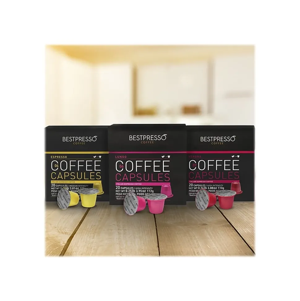 Bestpresso Variety Pack Coffee Capsules, 120/Carton (BST06104)