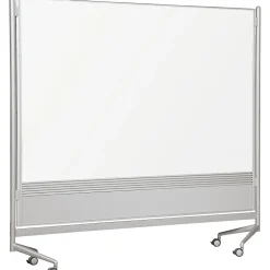 Best-Rite D.O.C. Porcelain Mobile Dry-Erase Whiteboard, Anodized Aluminum Frame, 6' x 6' (661AG-DD)