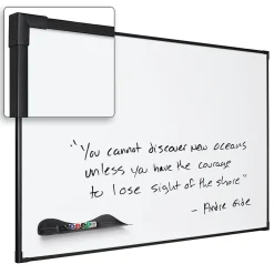 Best-Rite Ultra Trim Magnetic Dry-Erase Board, Black Frame, 4' x 3'