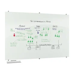 Best-Rite Visionary Glass Dry-Erase Whiteboard, 3' x 2' (83843)