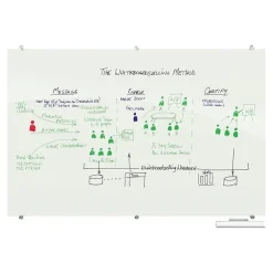 Best-Rite Visionary Glass Dry-Erase Whiteboard, 4' x 3' (83844)