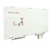 Best-Rite Visionary Magnetic Glass Dry Erase Whiteboard with Exo Tray System, 47.24" x 94.49", White (83846-2X576)