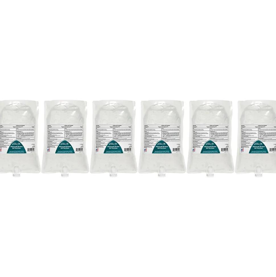 Betco Advanced Gel Hand Sanitizer, Light Fresh, 1000mL., 6/Carton (7962900)