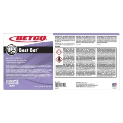 Betco Best Bet Abrasive Creme Cleanser, 32 oz., 12 Bottles/Carton (771200X)