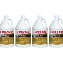 Betco pH7Q Dual Disinfectant Liquid Bottle, Pleasant Lemon, 128 oz., 4/Carton (35504-00)
