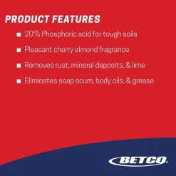 Betco Stix Toilet Bowl Cleaner, Cherry/Almond Scent, 32 oz., 12 Bottles/Carton (761200)