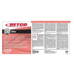 Betco Stix Toilet Bowl Cleaner, Cherry/Almond Scent, 32 oz., 12 Bottles/Carton (761200)