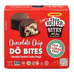 Better Bites DoBite Chocolate Covered Chocolate Chip Dough, 4.4 Oz, 6/Box (356-00001)