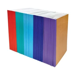 Better Office Composition Notebooks, 5.5" x 8.3", 30 Sheets, Assorted Colors, 50/Pack (25032-50PK)