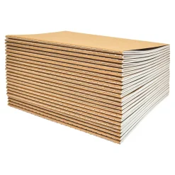 Better Office Customizable Notebook, 5.5" x 8.3", Narrow Ruled, 30 Sheets, Kraft, 24/Pack (25021-24PK)
