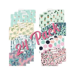 Better Office Cute & Fun Modern Mix Heavyweight File Folders, 1/3-Cut Tab, Letter Size, Assorted Colors, 24/Pack (80023-24PK)