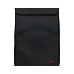 Better Office Fabric Fireproof Document Bag with Protective Flap, Black, 15" (24511)