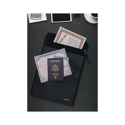 Better Office Fabric Fireproof Document Bag with Protective Flap, Black, 15