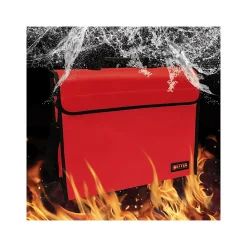 Better Office Fabric Water-Resistant Briefcase, Red (24523)