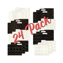 Better Office Geometric Gold Foil Heavyweight File Folders, 1/3-Cut Tab, Letter Size, Assorted Colors, 24/Pack (80021-24PK)