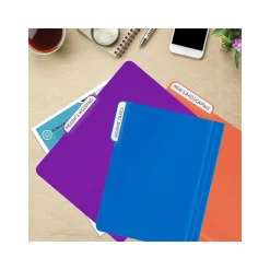 Better Office Heavy-Duty File Folders, 1/3-Cut Tab, Letter Size, Polypropylene, Neon Assorted Colors, 12/Pack (89021-12PK)