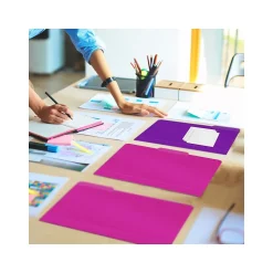 Better Office Heavy-Duty File Folders, 1/3-Cut Tab, Letter Size, Polypropylene, Neon Assorted Colors, 12/Pack (89021-12PK)