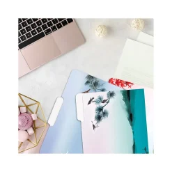 Better Office Japanese Watercolor Heavyweight File Folders, 1/3-Cut Tab, Letter Size, Assorted Colors, 12/Pack (80016-12PK)