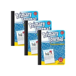 Better Office Primary Journal 1-Subject Composition Notebooks, 7.5" x 9.75", Primary, 100 Sheets, Blue, 3/Pack (25403-3PK)