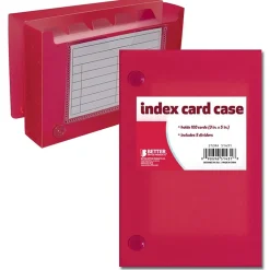 Better Office Products Frosted Index Card Case 3" x 5", 24/Pack