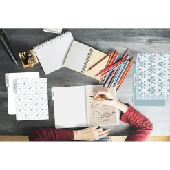 Better Office Soft Floral Tile Heavy-Duty File Folders, 1/3-Cut Tab, Letter Size, Paper Stock, 18/Pack (80033-18PK)