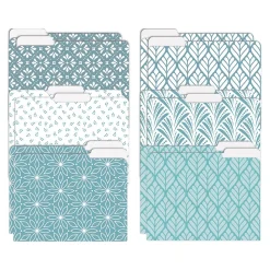 Better Office Soft Hue Floral Heavyweight File Folders, 1/3-Cut Tab, Letter Size, Assorted Colors, 12/Pack (80017-12PK)