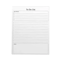 Better Office To-Do List Notepad, 8.5" x 11", Project-Ruled, White/Black, 50 Sheets/Pad (25832)