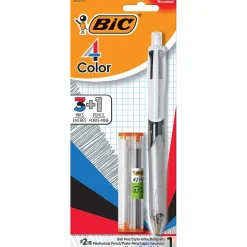 BIC 4 Color Retractable 3+1 Ballpoint Pen and Mechanical Pencil, Medium Point (MMLP1AST)