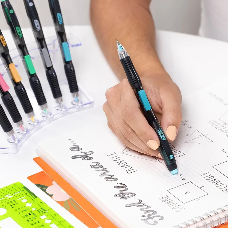 BIC Break-Resistant Mechanical Pencils, 0.7mm, #2 Medium Lead, 12/Pack (MV7PR11-BLK)