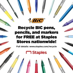 BIC Brite Liner Stick Highlighter, Chisel Tip, Yellow, Dozen (65550)