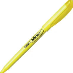 BIC Brite Liner Stick Highlighters, Chisel Tip, Fluorescent Yellow, 216/Carton (BL11YELCT)