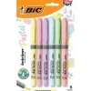 BIC Brite Liner Stick Highlighter with Grip, Chisel Tip, Assorted Pastel Colors, 6/Pack (GBLDP61-AST )
