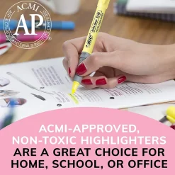 BIC Brite Liner Stick Highlighter with Grip, Chisel Tip, Assorted Pastel Colors, 6/Pack (GBLDP61-AST )