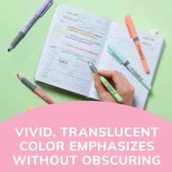 BIC Brite Liner Stick Highlighter with Grip, Chisel Tip, Assorted Pastel Colors, 6/Pack (GBLDP61-AST )