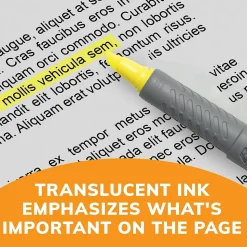 BIC Brite Liner Stick Highlighter with Grip, Chisel Tip, Assorted, 5/Pack (31257)