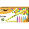 BIC Brite Liner Stick Highlighters, Chisel Tip, Assorted Colors, Dozen (BL11-AST)