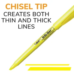 BIC Brite Liner Stick Highlighter, Chisel Tip, Assorted, 24/Pack (BL241AST)