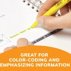 BIC Brite Liner Stick Highlighter, Chisel Tip, Yellow, 24/Pack (BL241YEL)