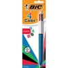 BIC 4-Color Retractable Ballpoint Pen, Medium Point, Multicolor Ink (24623/MM11)