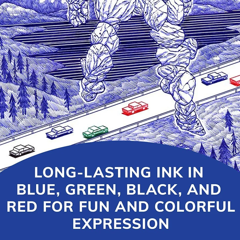 BIC 4-Color Retractable Ballpoint Pen, Medium Point, 1.0mm, Multicolor, Dozen (MM11-AST)