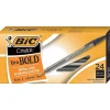 BIC Cristal Ballpoint Stick Pens, Bold Point, Black Ink, 24/Box (MSBP241-BLK)