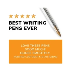 BIC Cristal Xtra Smooth Ballpoint Pen, Medium Point, Blue Ink, 24/Box, 6 Boxes/Pack (MS144E-BLU)