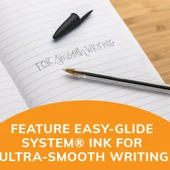 BIC Cristal Xtra Smooth Ballpoint Pen, Medium Point, Black Ink, 24/Box, 6 Boxes/Pack (MS144E-BLK)