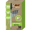 BIC Ecolutions Round Stic Ballpoint Pens, Medium Point, Black Ink, 50/Pack (GSME509-BLK)