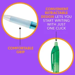 BIC Intensity Clic Gel Pen, 0.7mm, Black Ink, Dozen (RNCX11-BLK)